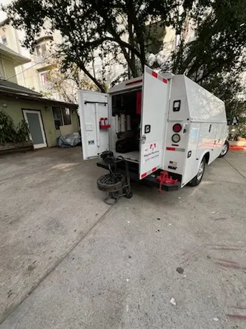 Magnet Plumbing service vehicle on-site for Sewer Line Repair in Bel Air